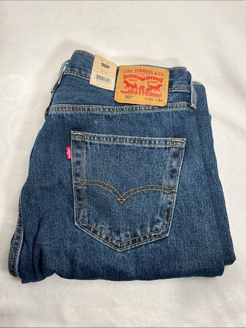 Levi's 505 Men's Straight Leg Jeans - Indigo Blue 34x34